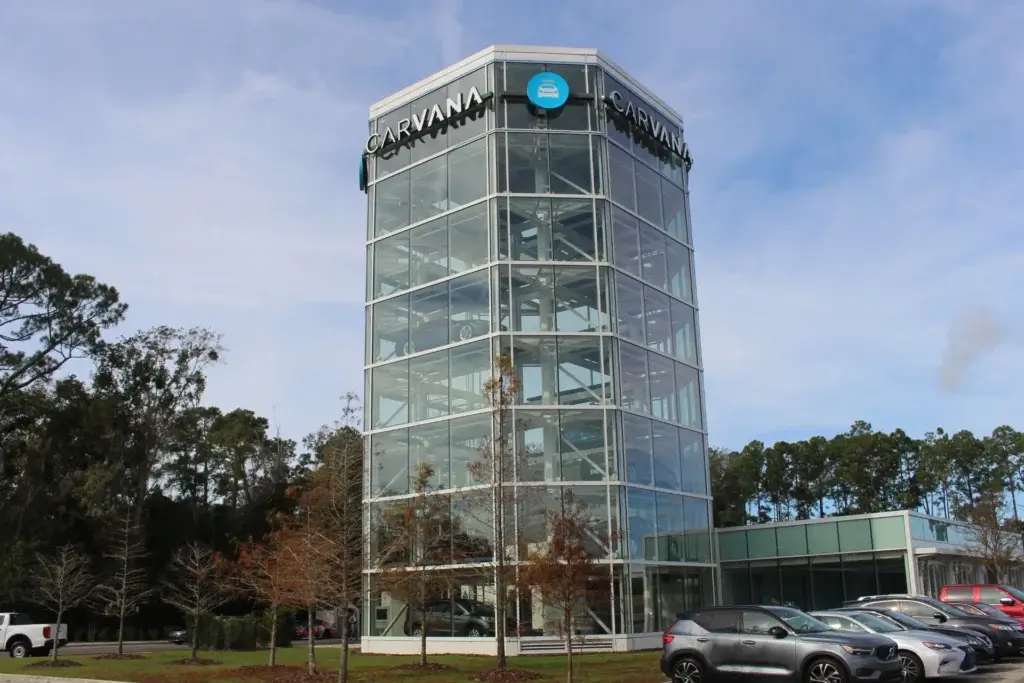 a picture of a Carvana car vending machine